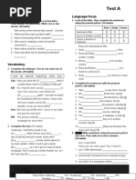 Unit 3 Test A: Listening Language Focus