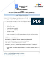 Gestion Aula I-2020 Cuestionario de Entrada