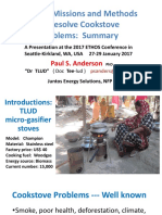 Visions, Missions and Methods To Resolve Cookstove Problems: Summary