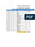 Planilla de Excel de Balance de Comprobacion