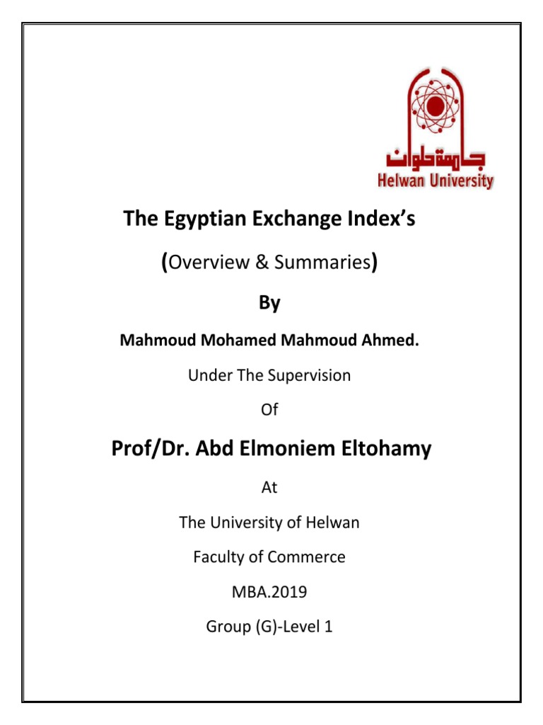 EGX 30 Index Overview and Components | PDF | Stock Market Index | Index ...