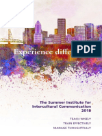 Experience Difference.: The Summer Institute For Intercultural Communication 2018