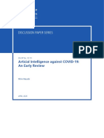 Discussion Paper Series: Articial Intelligence Against COVID-19: An Early Review
