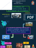 Clasificación de la empresa, sus recursos y entorno en