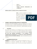 Demanda de Reduccion de Alimentos