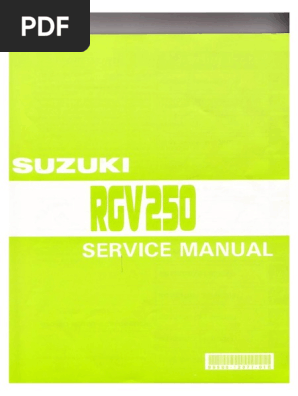 Suzuki RGV250 '89-'96 Service Manual | PDF