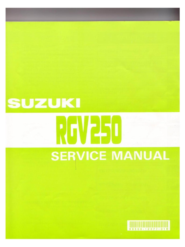 Suzuki RGV250 '89-'96 Service Manual | PDF