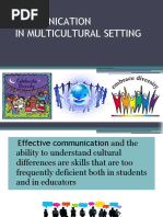 Communication in Multicultural Setting