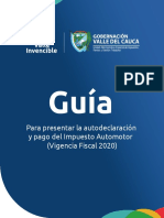 Guía para Presentar Autodeclaración y Pago Del Impuesto Automotor - Vigencia Fiscal 2020