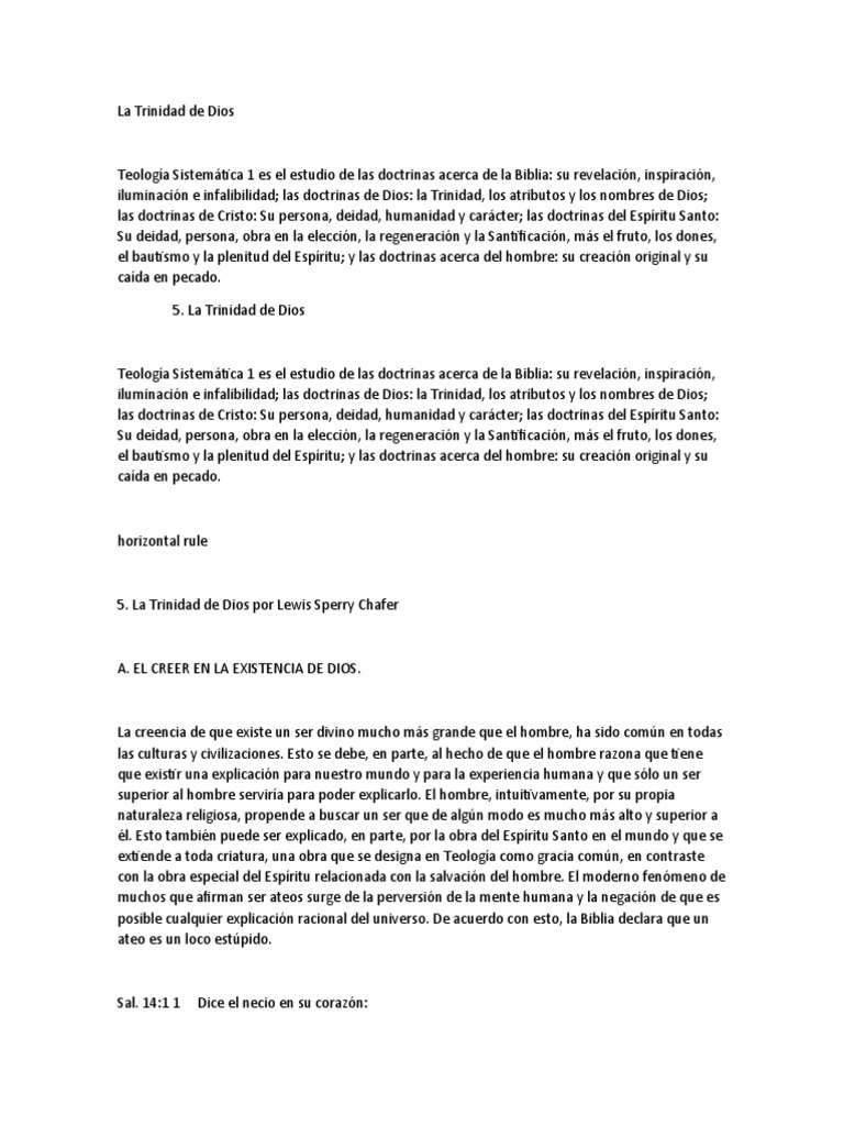 La Trinidad de Dios en la Biblia | PDF | espíritu Santo | Trinidad