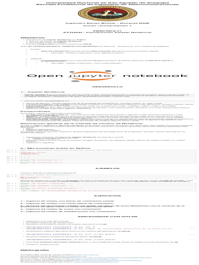 Introducción a Jupyter Notebook y Python | PDF | Aplicación web ...