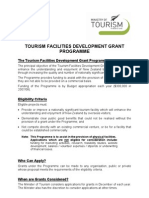The Tourism Facilities Development Grant Programme