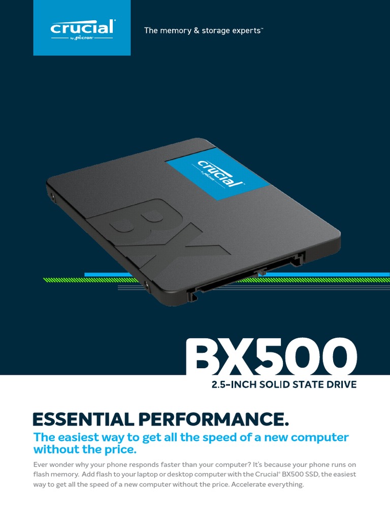 Crucial BX500 Solid State Drive - Easiest way to get all the speed