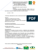 1º Ano Escola Augusta Formando Palavras Com Sílabas Diversas PDF