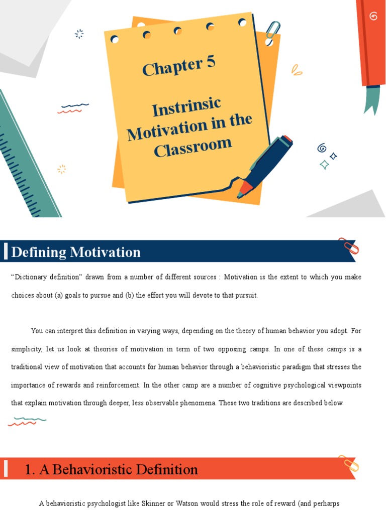 Instrinsic Motivation | PDF | Motivation | Motivational