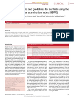 Recommendations and Guidelines For Dentists Using The Basic Erosive Wear Examination Index (BEWE)
