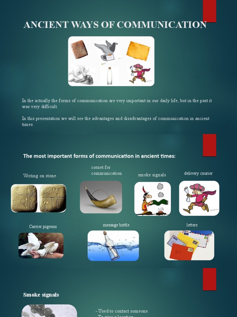 Ancient Communication Methods Explained | PDF | Courier ...
