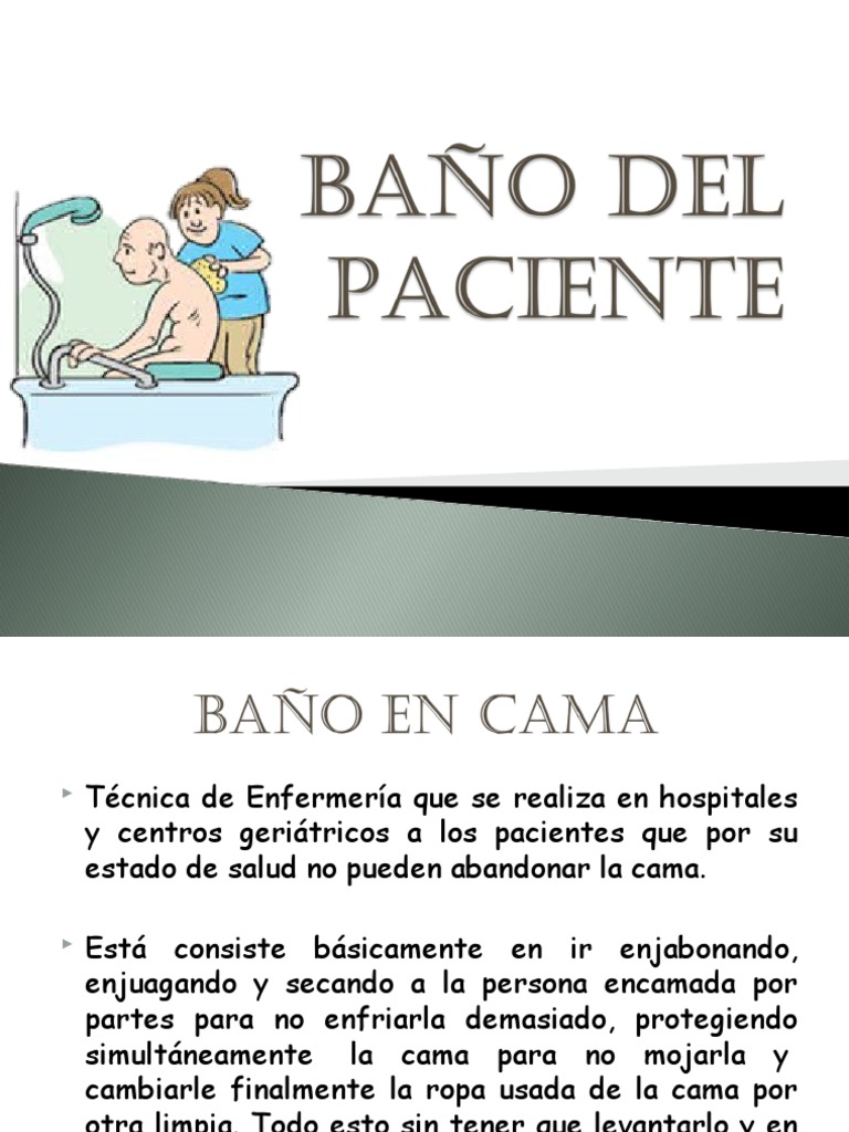 Baño de Paciente en Cama: Procedimiento | PDF | Baños | Champú