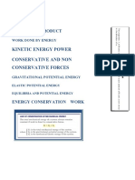 Kinetic Energy Power Conservative and Non Conservative Forces