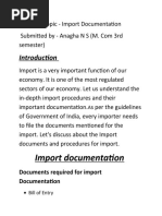 Documents Required For Import Documentation