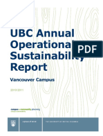 UBC Annual Operational Sustainability: Vancouver Campus