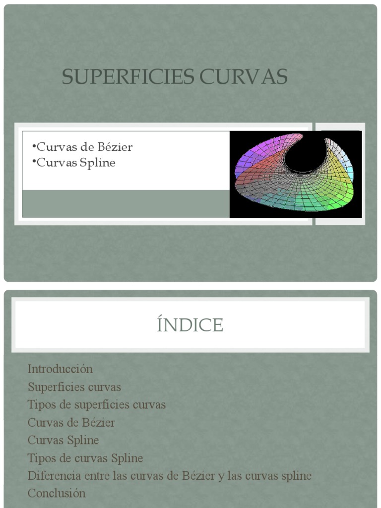 Superficies Curvas | PDF | Spline (Matemáticas) | Curva
