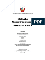 Diario de Debates Pleno Constitucion 1993 - Tomo 1