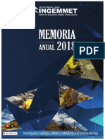 Memoria INGEMMET 2018 PDF