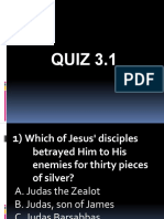 Passion of the Christ Quiz