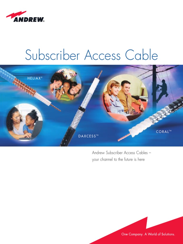 Subscriber Access Cable PDF Coaxial Cable Electronic Engineering