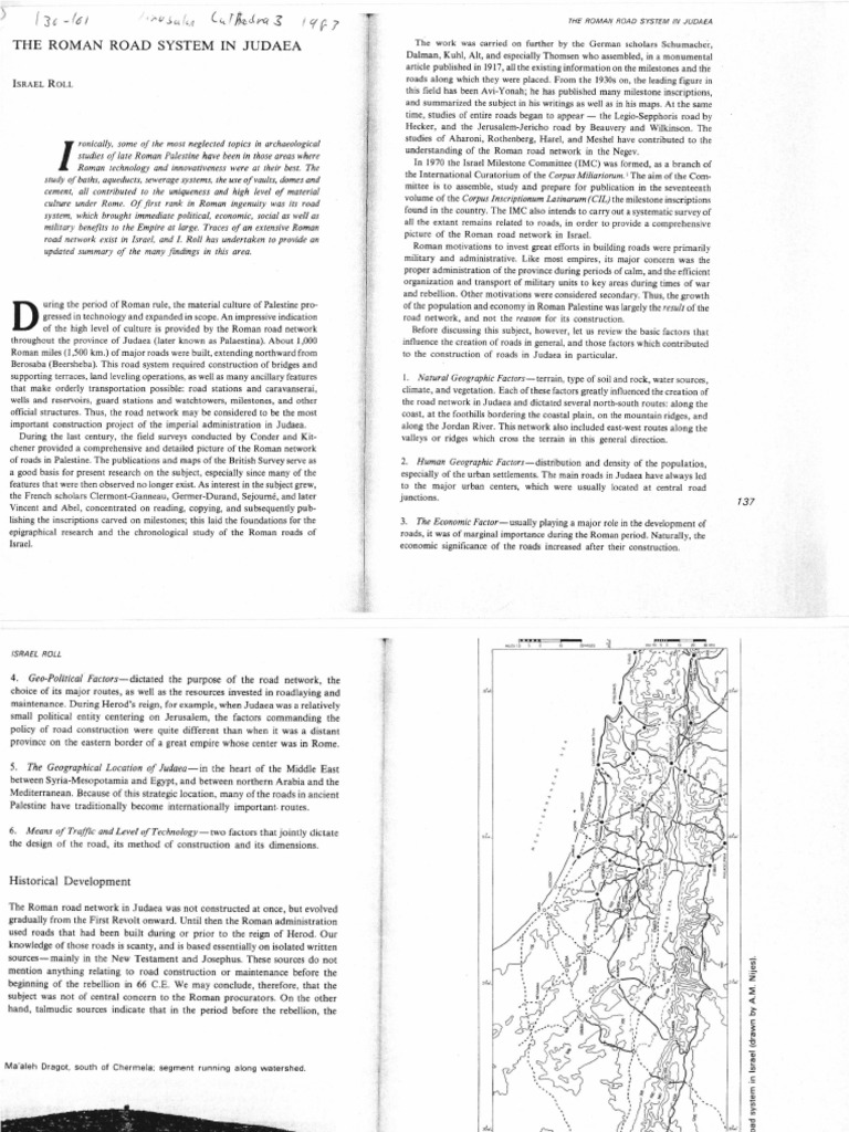 The Roman Road System in Judea | PDF