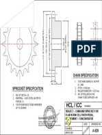 Sprocket and Chain Specs for Floatation Cell Froth Pedal