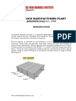 Project Report On Aac Block Manufacturing Plant