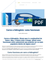 Como funcionam os carros a hidrogénio