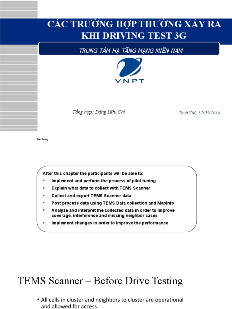Pilot Tuning Guide for 3G Driving Tests | PDF | Radio | Electronics
