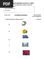 LKG - English - November Assessment 123