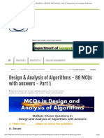 Design & Analysis of Algorithms - 88 Mcqs With Answers - Part 1