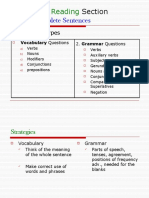 Part 5 Incomplete Sentences: The Toeic Section