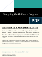 Designing The Guidance Program