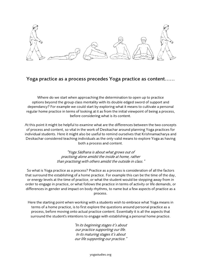 Personal Yoga Practice Process Guide | PDF | Yoga | Psychological Concepts