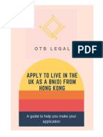 Apply To Live in The Uk As A BN (O) From Hong Kong: A Guide To Help You Make Your Application