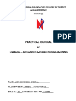 Practical Journal: Usit6P6 - Advanced Mobile Programming