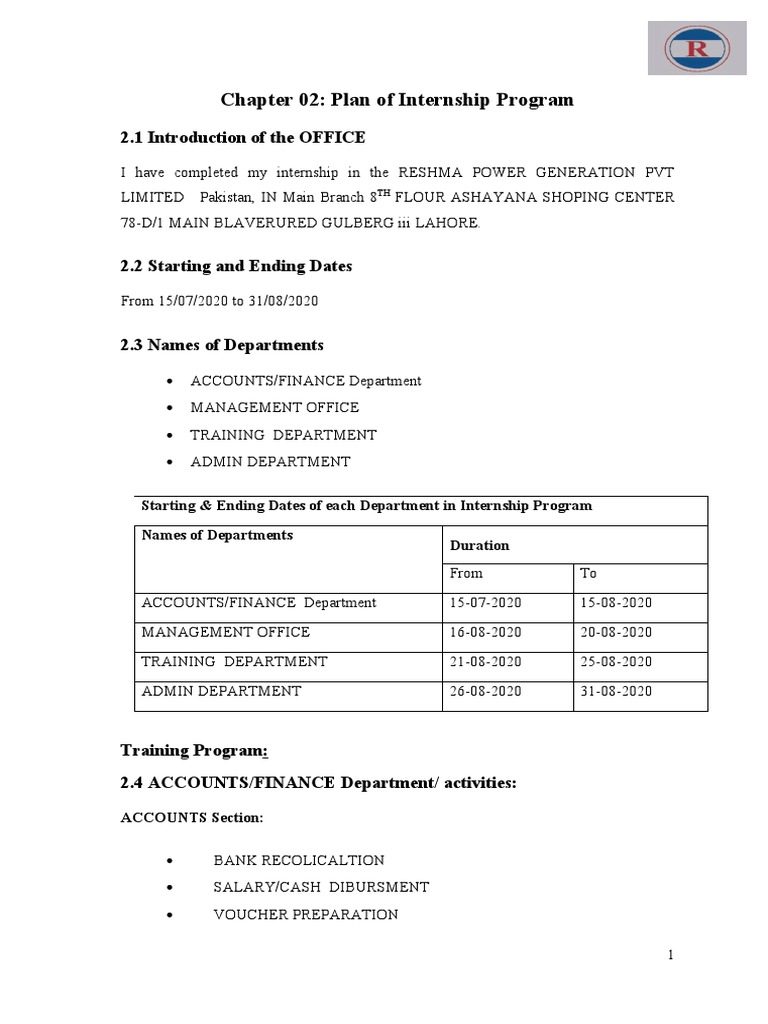 Chapter 02: Plan of Internship Program: 2.1 Introduction of The OFFICE ...