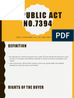 Report For Mis Republic Act 7394