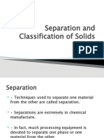 Separation and Classification of Solids