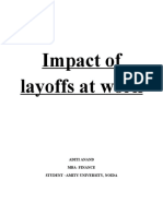 Impact of Layoffs at Work