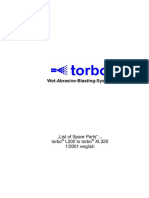 Wet-Abrasive-Blasting-System: List of Spare Parts" Torbo L200 To Torbo XL320 1/2001 English