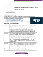 CDS Syllabus & Booklist For Combined Defense Services Exam