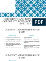Forms of Corporate and Non Corporate Entities