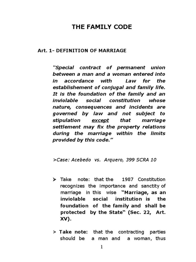 The Family Code PDF Annulment Marriage